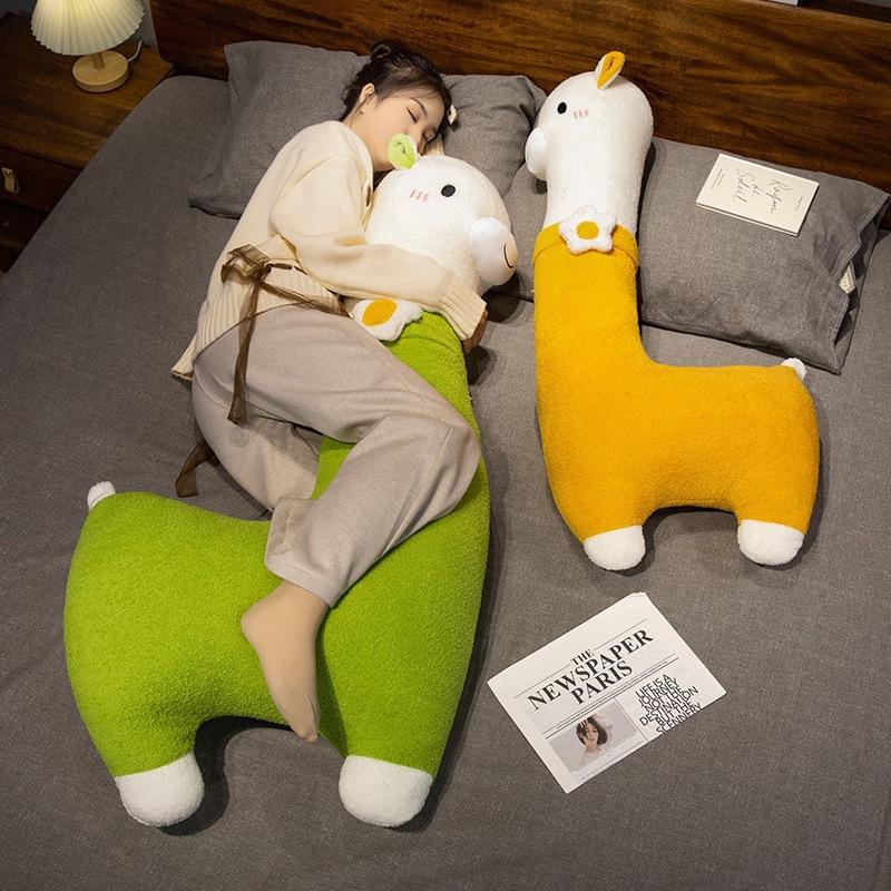 Large *** Alpaca Plush Toy Doll Cute Simulation Alpaca Long Pillow Girl Leg Sleeping Doll