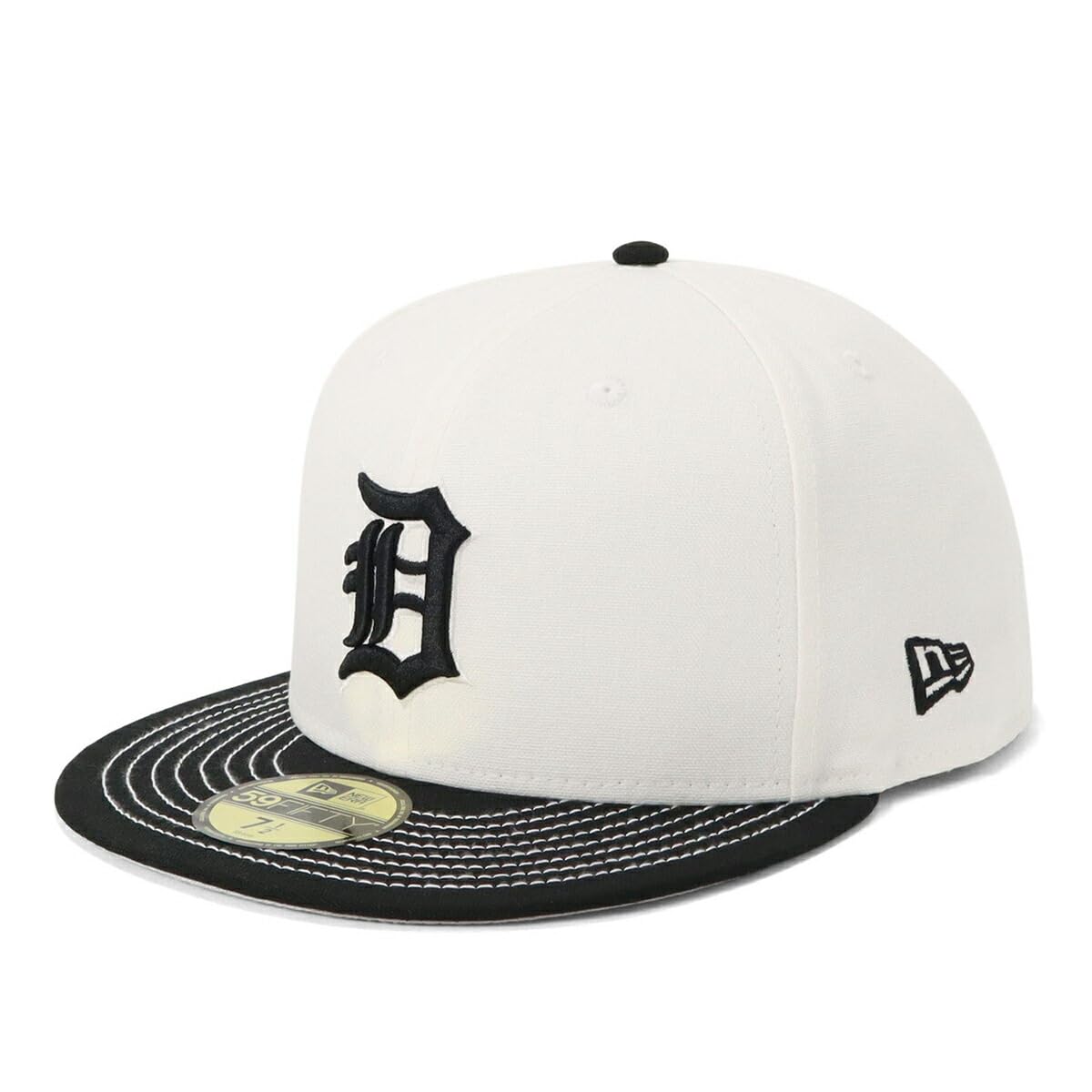 

New Era 59FIFTY MLB Duck Canvas DET Size 7 5950 DUCK DETTIG IVR NER36C0387 Two-Tone Cap, Ivory/Black, 5/8, BLK, 14388862,