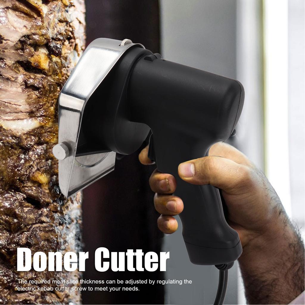 220V Roast Meat Slicer Commercial Electric Kebab Knife Shawarma Cutter Handheld BBQ Beaf Cutting Machine Gyro Knife