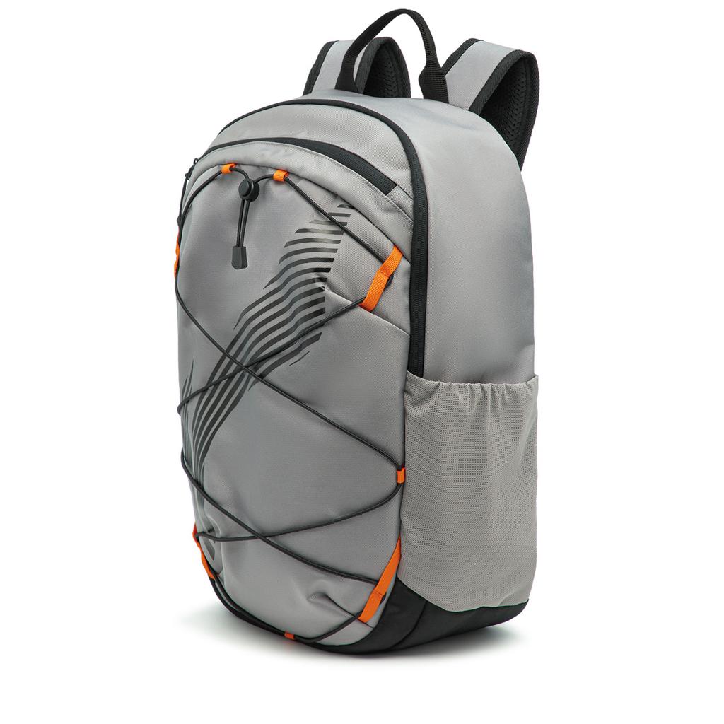 Li-Ning Water-Resistant Eco-Friendly Adjustable Shoulder Strap Polyester Backpack Unisex Backpack Gray ABSU013-2