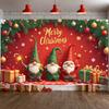 Photo Prop Cozy Design Santa Claus Banner Festive Decor Colorful Lights Christmas Banner For Home Decoration Event Decor Indoor