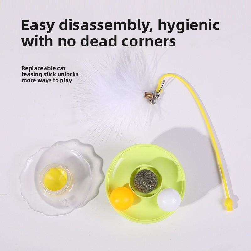 Untoppleable Cat Toys, Self-entertainment, Detachable and Washable Cat Toys, Feather Bells, Catnip Balls, Pet Supplies