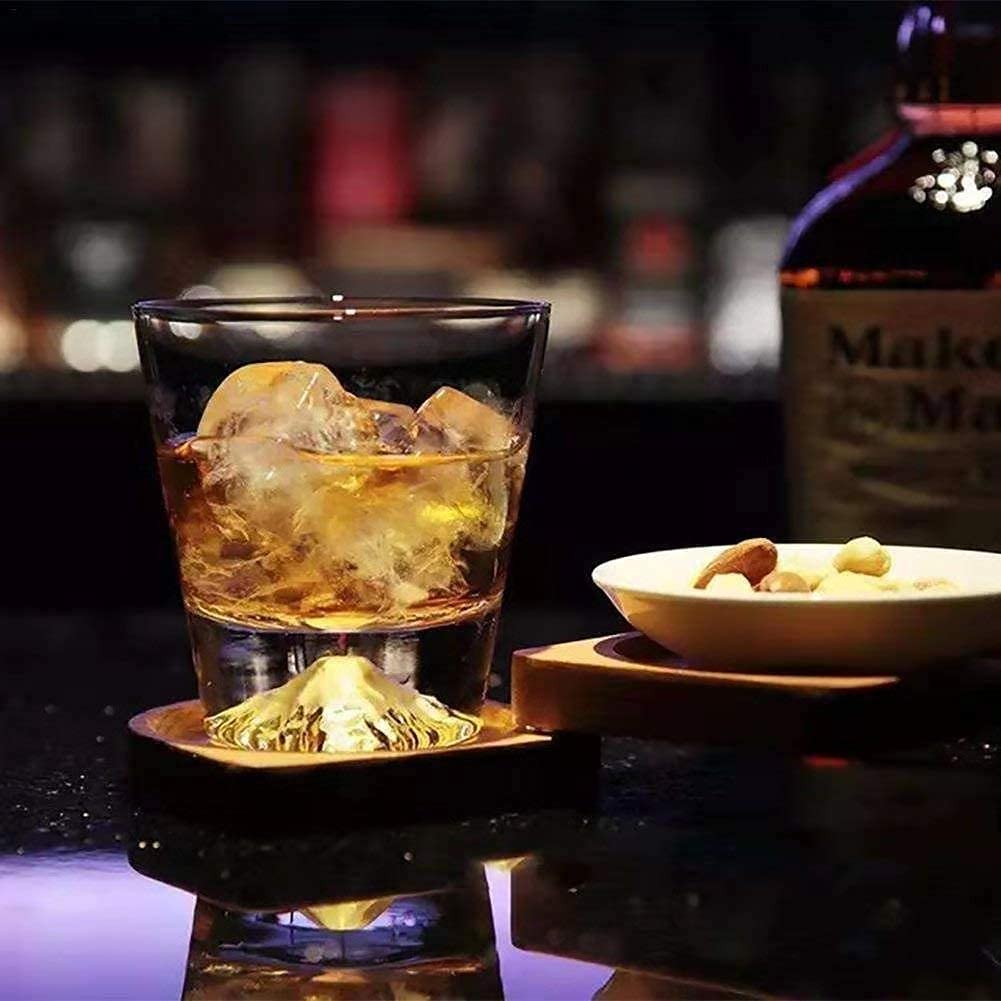 Fuji glass tumbler rock traditional wooden box wedding gift present no wooden [morning place] Mt. (Fuji box)