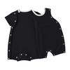Shortall Short Made In Baby Black [Miki House] Romper, Sleeve, Logo, Plain, Japan, Boys, Girls, Baby, Clothes, Infant, Children's Clothes,