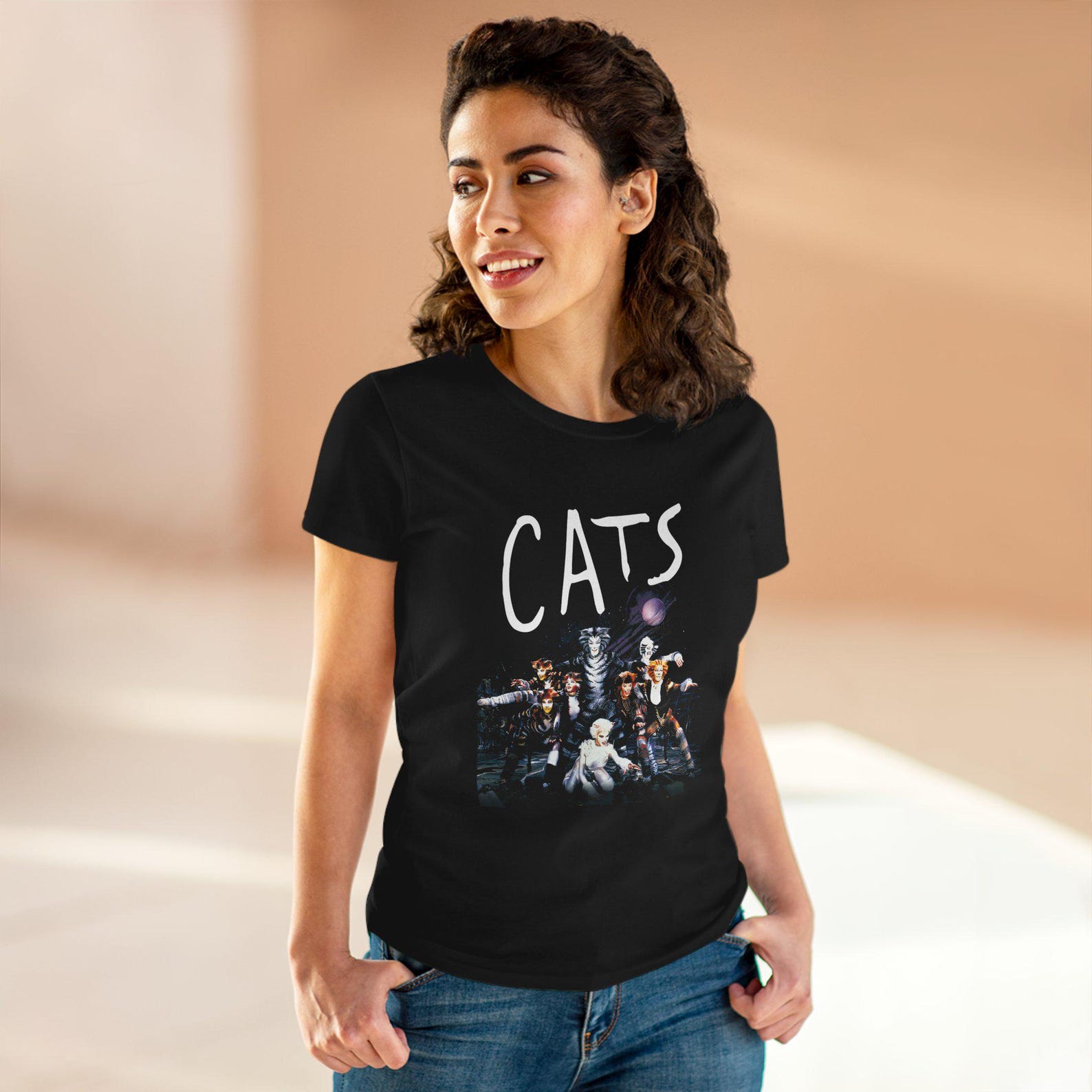 Cats Broadway Musical Show Women s Black T-Shirt Size S to 3XL XL