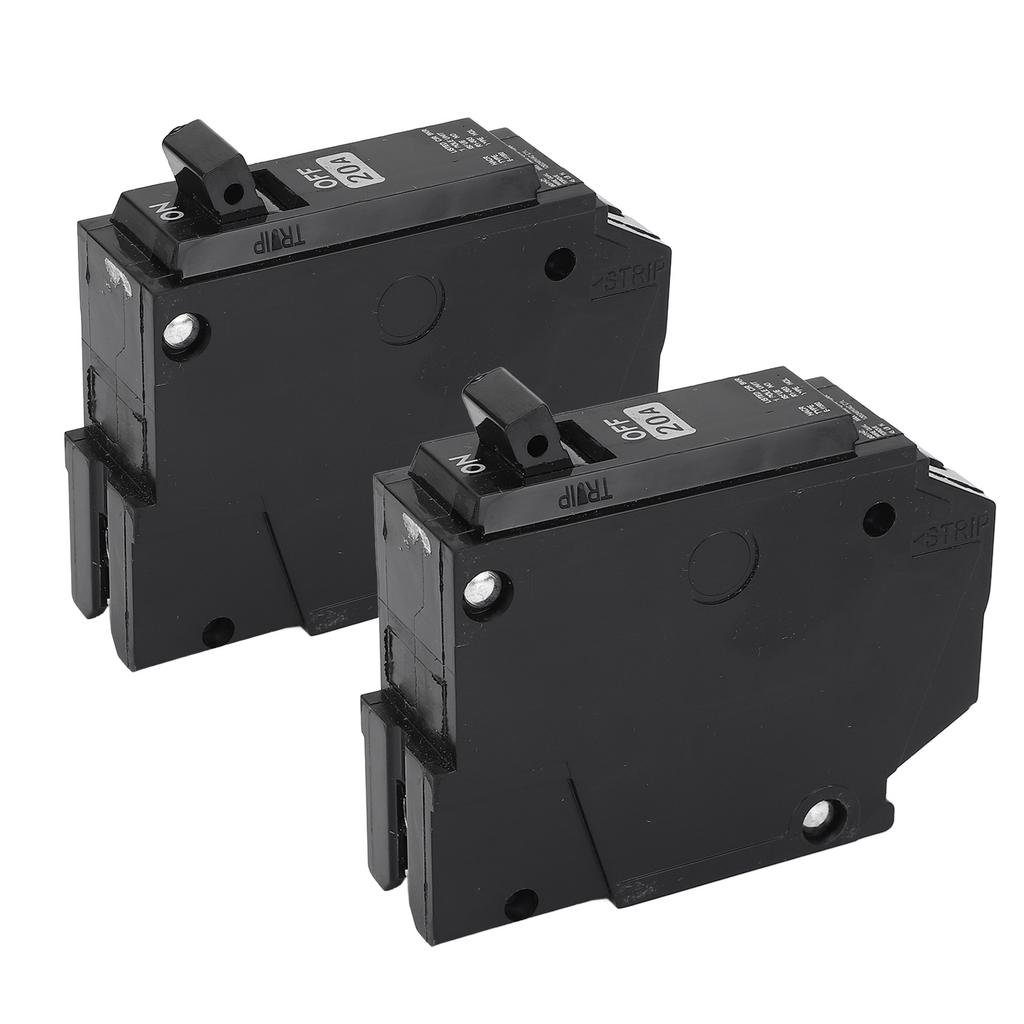 2PCS Plug in Circuit Breaker Rail Mount 1P 20A Miniature Air Switch Protective Breaker for Home Use