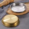 304 Stainless Steel Korean Food Storage Tray Thickened Sauce Dish Snack Pan Kimchi Plate Hot Pot Seasoning Dish Kitchen Utensils