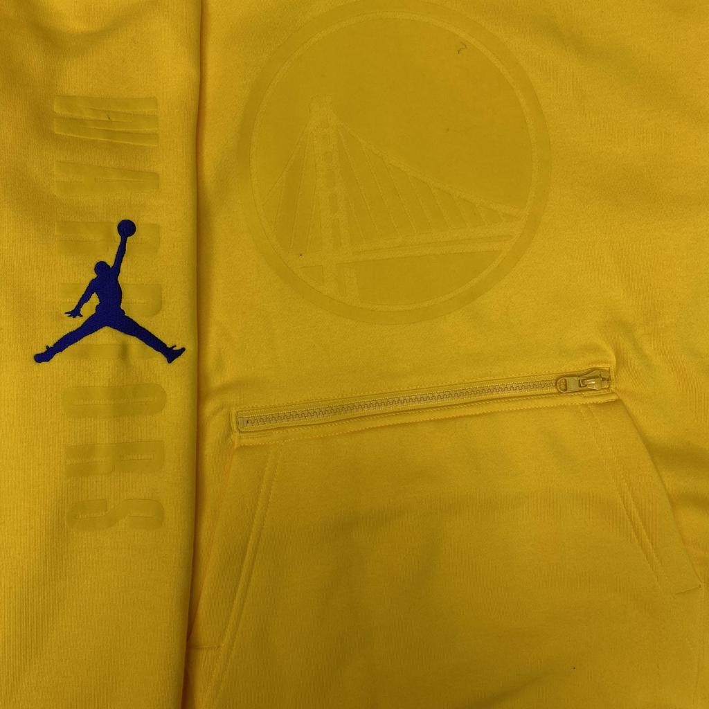 Jordan X NBA Kooperation Golden State Warriors Logo Bequemer Weicher Hoodie Kinder Hoodies Gelb 3Y2B7FELP-WAR