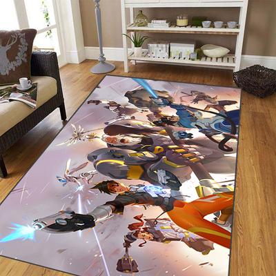 Tapis Overwatch pour salon, tapis en flanelle douce pour chambre à coucher, tapis de salle de bain antidérapant, tapis de jeu pour bébé, décoration de tapis anime