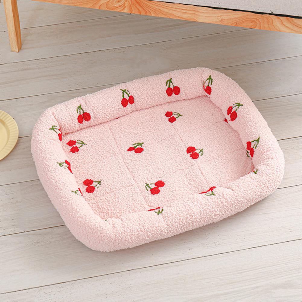Dog Bed Thick Breathable Soft Comfortable Kitten Mat Lovely Reusable Washable Puppy Square Kennels Pet Supplies For Household