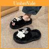 Cozy Stylish Womens Thick Soled Cotton Slippers With Star Design For Fall And Winter