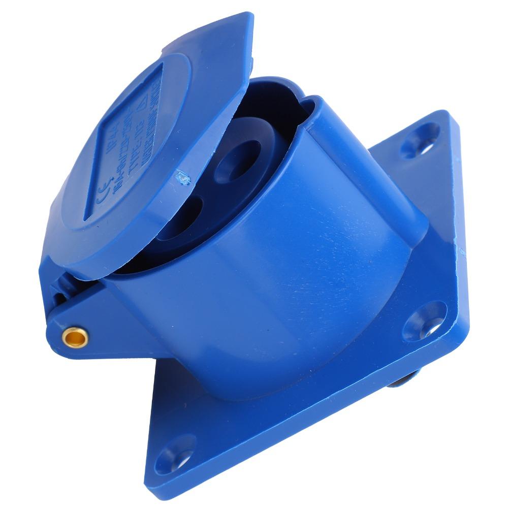 2 Pcs 3 Pin 16A Industrial Power 2P+E IP44 Industrial Connector 220-250V Concealed Single Phase Receptacle