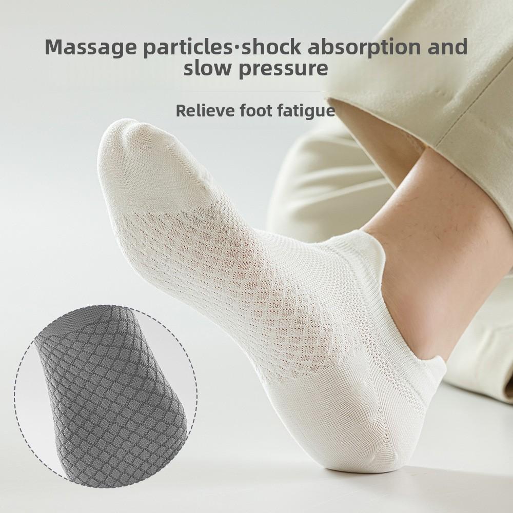 5 par męskich cienkich skarpetek typu stopki z czystej bawełny, oddychających, pochłaniających pot, antybakteryjnych 7A, na wiosnę i lato