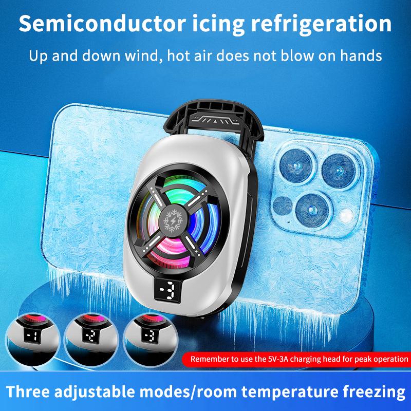 Polovodičový chladicí ventilátor na mobilní telefon Radiátor Zadní klip Pro Hry/Živé vysílání Chladič telefonu Pro Iphone Android Univerzální
