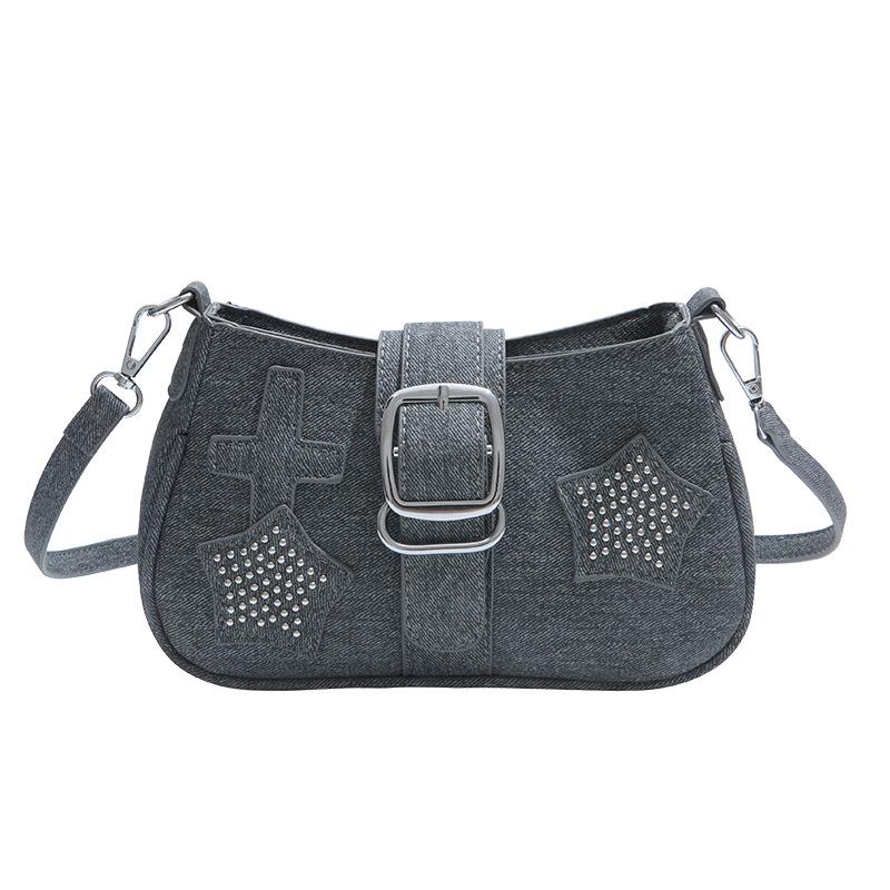 2025 New Fashion Texture Armpit Bag Summer Premium One-Shoulder Crossbody Bag Star Diamond Style Korean Women's Bag