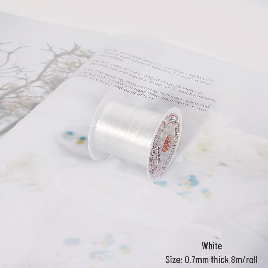 Handmade DIY Colored Elastic Line for Beaded Jewelry Making - Ring, Necklace, Bracelet. Braided Line for Accessories.