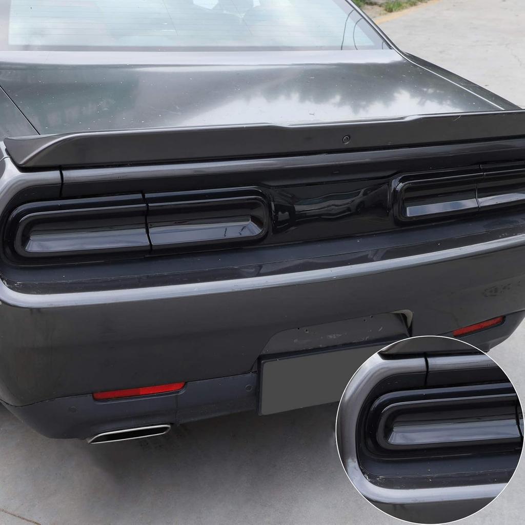 JeCar Smoked Tail Light Covers Rear Light Guards Exterior Accessories Compatible With Dodge Challenger 2015-