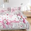 Custom 3pcs Romantic Pink Hearts Bedding Sets For All Sizes New 162D Printed Bed Cover Comforter Duvet Cover Pillowcase Bedroom Decoration