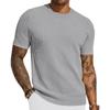Mens Contrast Collar Short Sleeve Knit Polo Shirt Color Block Button Down Casual Top For Summer