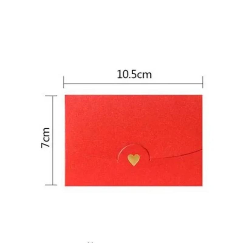 20pcs Mini Envelopes Small Greeting Card Name Card Envelope Hot Stamping Love Pearlescent Paper