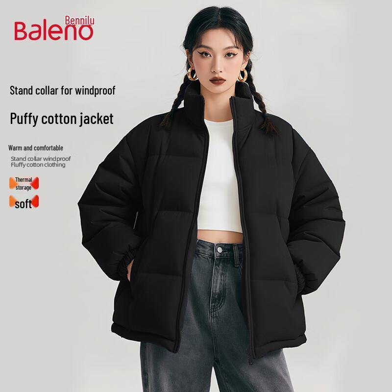 Baleno Unisex Loose Fit Stand Collar Puffer Jacket