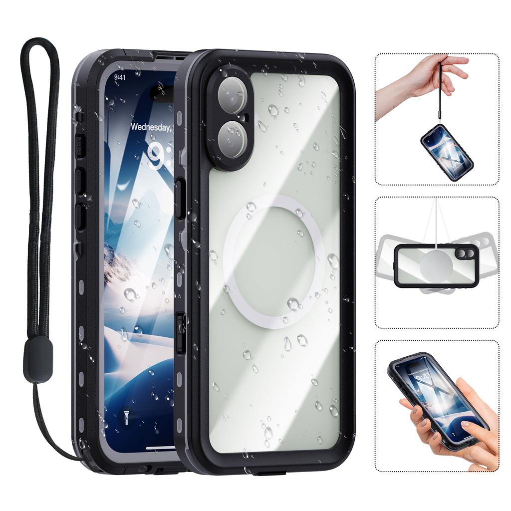 For Summer Magnetic Wireless Charging Waterproof Case for iPhone 16 15 11Pro Max Sealed Swimming Bag Rugged Cover 16e In Stock