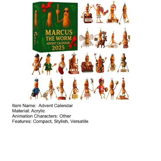Christmas Countdown Calendar 24 Day Countdown Box 2025 Marcus The Worm