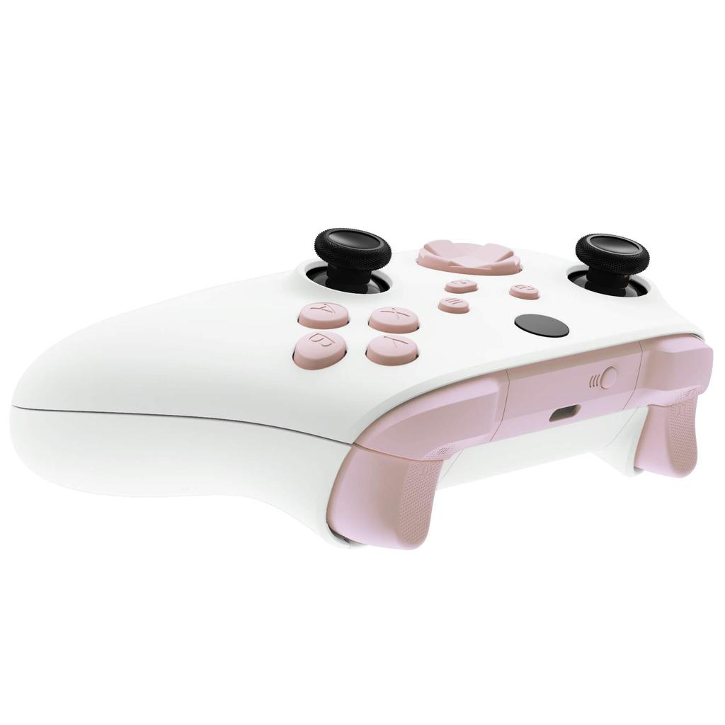 eXtremeRate Pure Color Replacement Buttons for Xbox Series LB RB LT RT Bumper ABXY Startback Sync Share Key for Xbox Series S X Blossom X/S, Triggers,