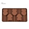 Puntos Silicone 5 Grid Double Heart Shaped Non Stick Lolly Chocolate Cookie Candy Mold