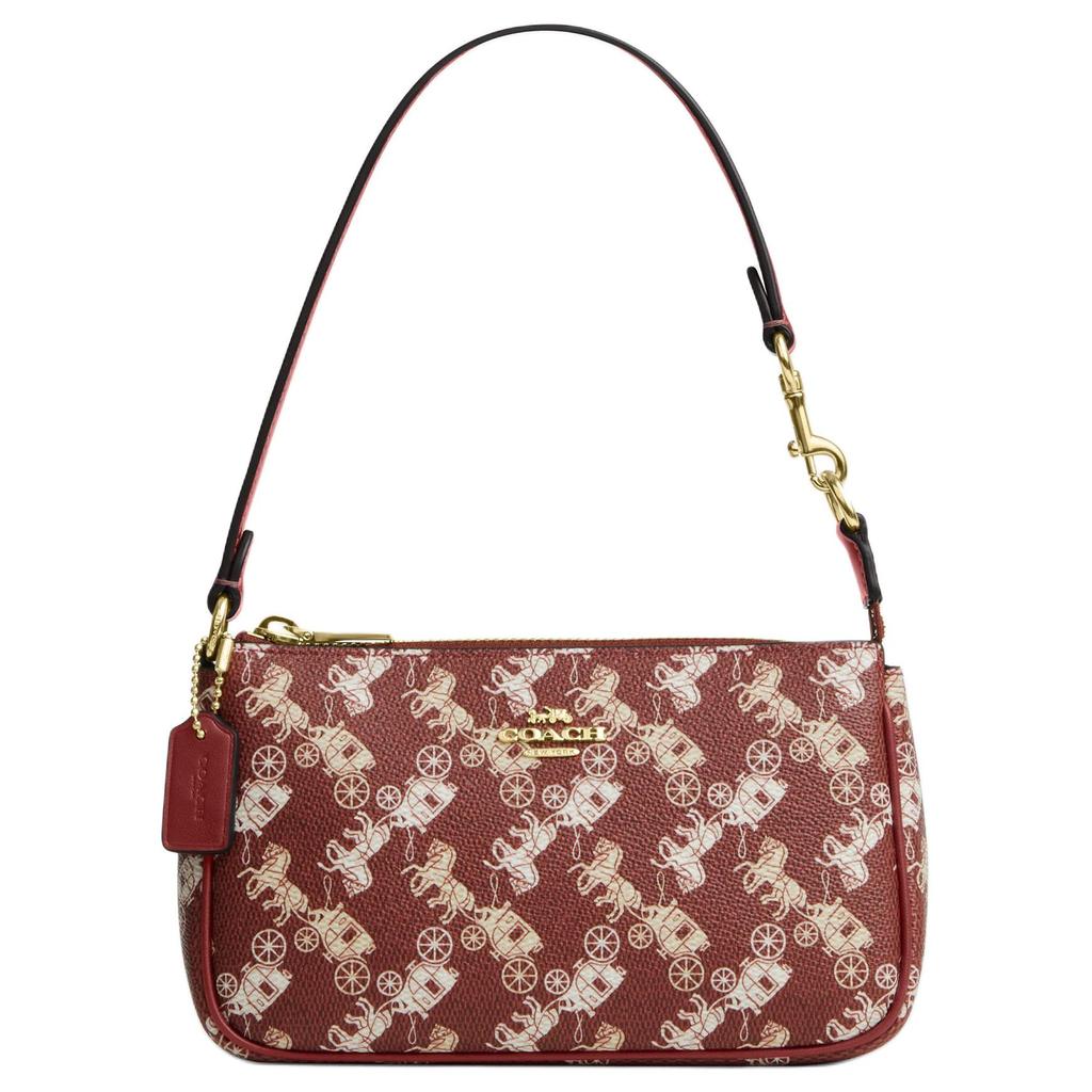 Coach Nolita 19 New Year Collection Year Of The Horse Limited Edition Carriage Print Metal Accents Faux Leather Shoulder Bag Small CDC37-IMWGD