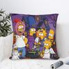 Pillow Cover SSimpsons Family Haunted House Halloween  Vintage Pillow Case For Sofa Bedroom Home Decor Pillowcases