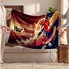 Coperta in pile personalizzata Lamine Yamal con logo del calcio, testo con nome personalizzato, morbida, calda, coperta da divano per la casa