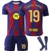 Barcelona Yamal Kinder Fußballtrikot Set YSHT Blau