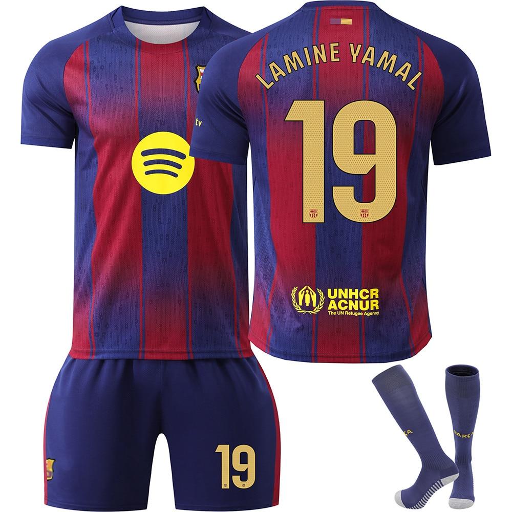Barcelona Yamal Kinder Fußballtrikot Set YSHT Blau