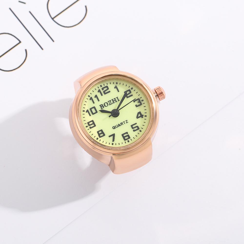 

Винтажные часы-кольцо бронзового тона с эластичным ремешком, кварцевые, женские дубильная кора