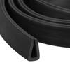 U Channel Edge Trim 6.6ft Length Rubber Guard Seal Strip Fits 3.5-4mm Edge (9/32" W X 7/16" H) Black