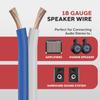 Cabo de Alto-Falante Pyle 50 pés 18 AWG - Cabo Impermeável de Grau Marinho em Carretel para Conectar Áudio Estéreo a Amplificador, Sistema de Som Surround, TV Doméstica