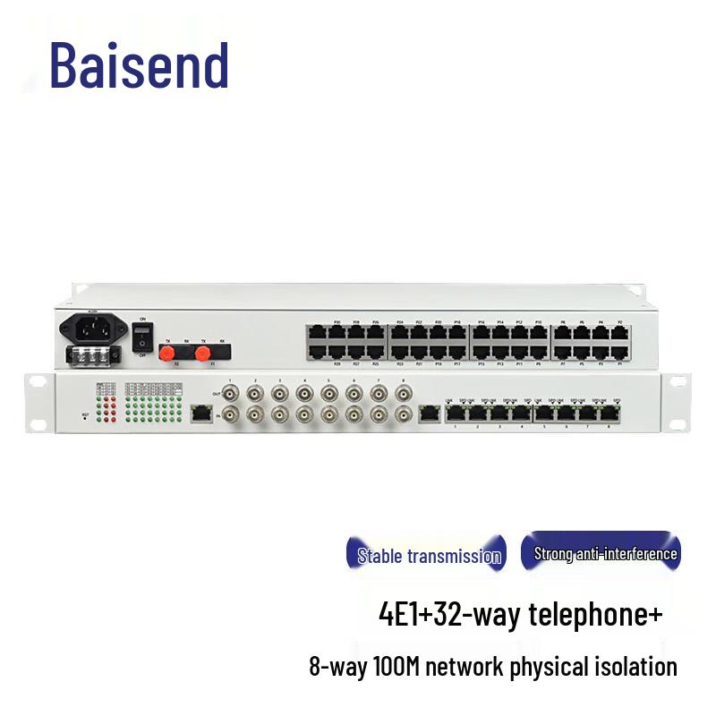 

Baisende 4E1 32Phone 8FE Integrated Optical Terminal