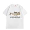 Ml Bomboclat Fish Cat Meme Graphic T Shirts High Street Fashion Trend Short Sleeve T-shirt Men Women Oversized T-shirts
