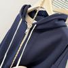 Short Half-zipper Hooded Sweater Women's Thin Loose Top Jacket