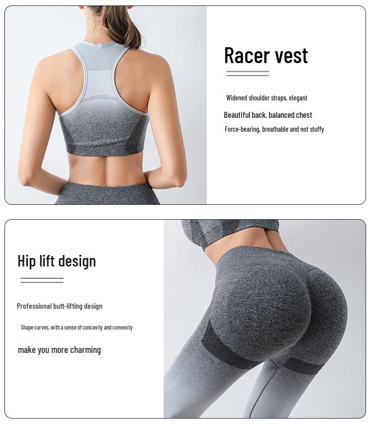 Summer Gradient High-Waist Yoga Leggings: Butt-Lifting, Tight-Fit Sports Training Pants