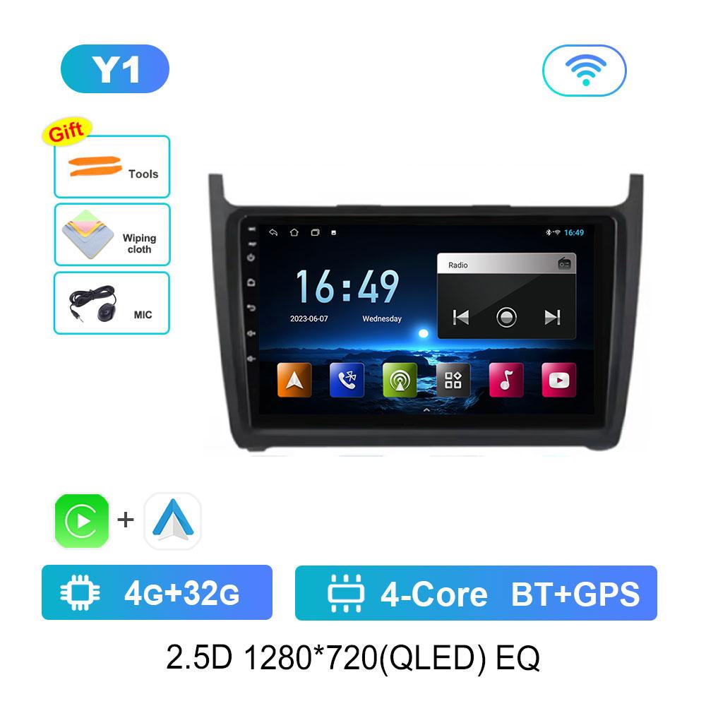 Android 14 Car Video Multimedia Player for VW Volkswagen POLO 5 2008 - 2017 GPS Navi DSP Stereo WiFi BT 4G HD Touch Screen