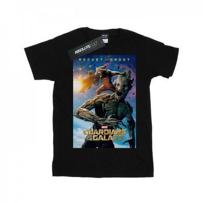 Mens Guardians Of The Galaxy Rocket And Groot Poster T-Shirt