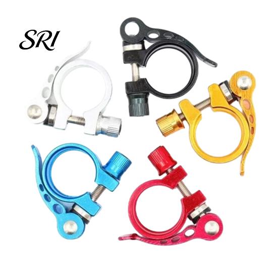 Folding Bike Seatpost Clamp Seat Post Lightweight Quick Release Aluminum Alloy 25.4 Anti-rust 31.8 28.6 34.9 Universal Mountain Road Bicycle Collar