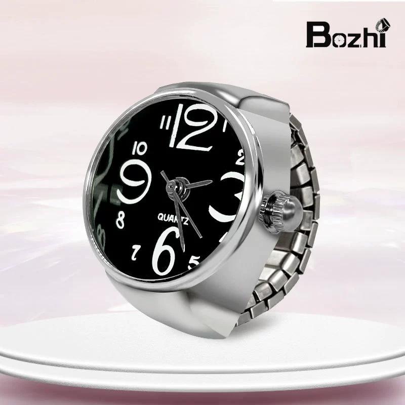 New Ring Watch Creative Circular Dial Alloy Shell Finger Couple Men And Women