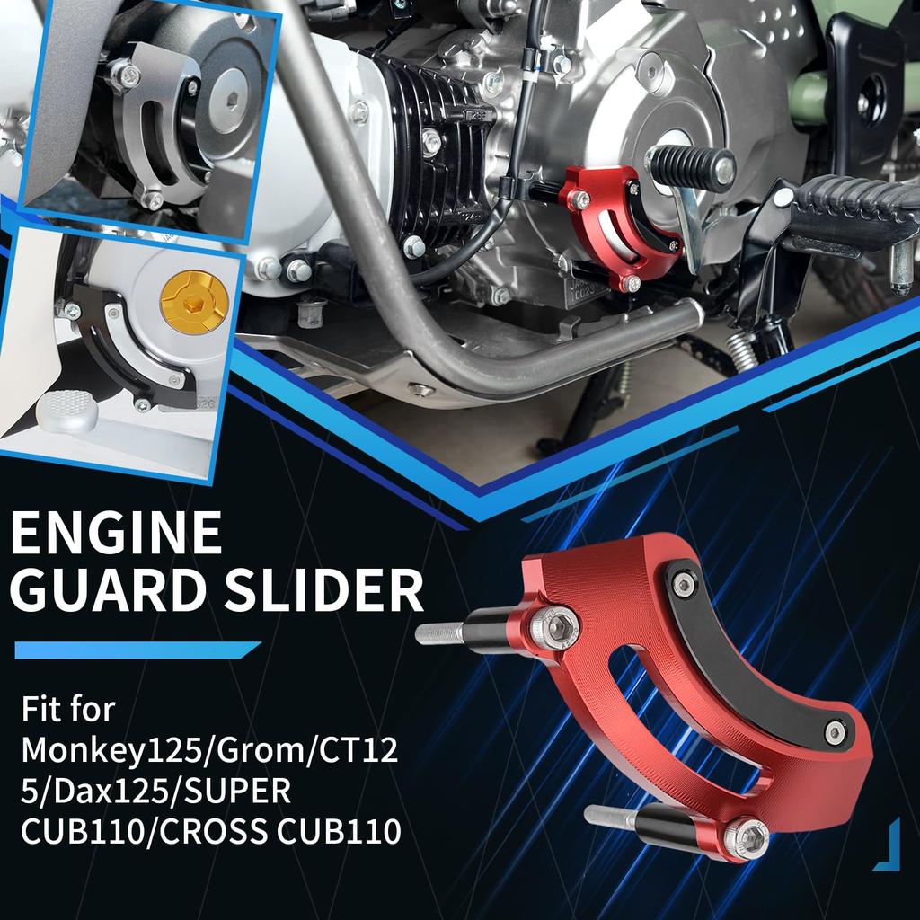 GFARDMOTO Left Engine Cover Engine Stator Crash Guard Cover for Monkey125 Grom CT125 Dax125