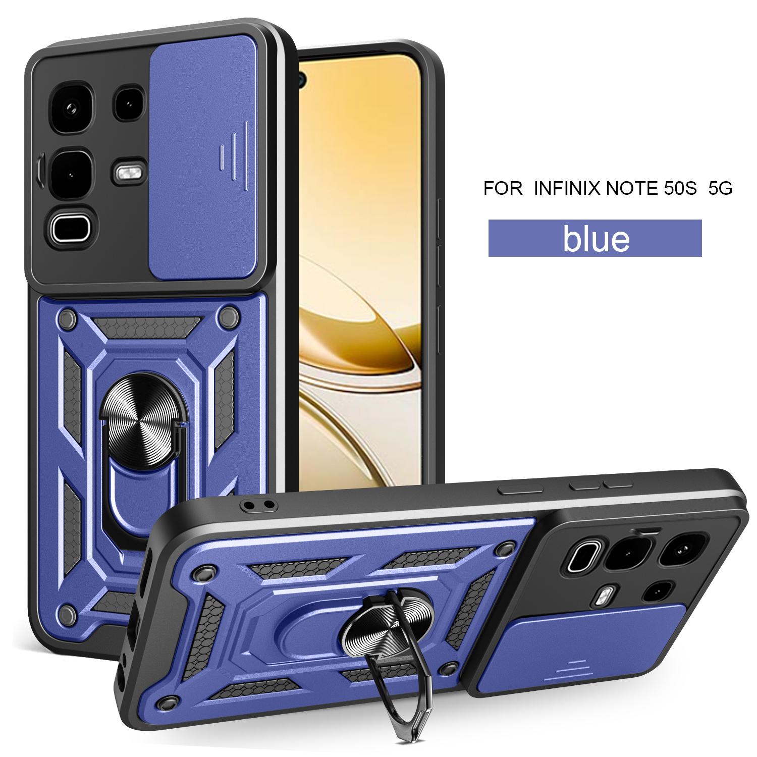 

Чехол для Infinix Note 50 Pro 4G Чехол Слайд Защита камеры Кольцо-подставка Противоударная задняя крышка для Infinix Note 50 4G Capa Funda Infinix Note 50 4G