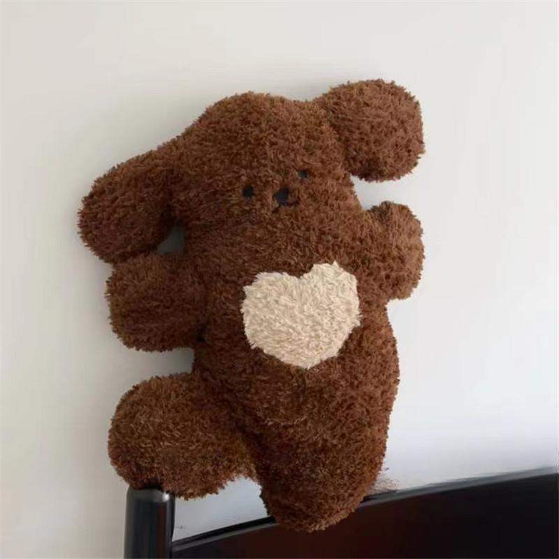 Милая плюшевая кукла-подушка для собак домашний декор подушки для спины подушки для сна подарок на день рождения мягкие игрушки для мальчиков и девочек 55x45cm коричневый 5914₽