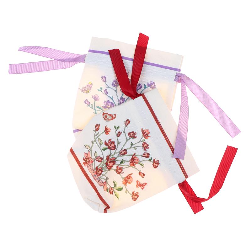 5Pcs Fresh Flower Bags Wedding Gift Bags Sweet Bags With Handles Multi-Functional Drawstring Pouches Durable And Beautiful