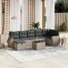 VidaXL Garden Lounge Set with Cushions 8 Pcs, Patio Sofas, Patio Furniture Set, Outdoor Furniture, Grey 3264138